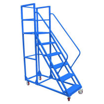 Real Ball Warehouse Den High Car Mobile Platform Ladder Belt Wheel Shelving High Ladder Storeroom Supermarket Barrica Pick Up The Bench Ladder