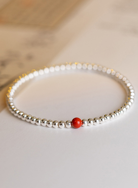 朱砂好运珠手链ins原创设