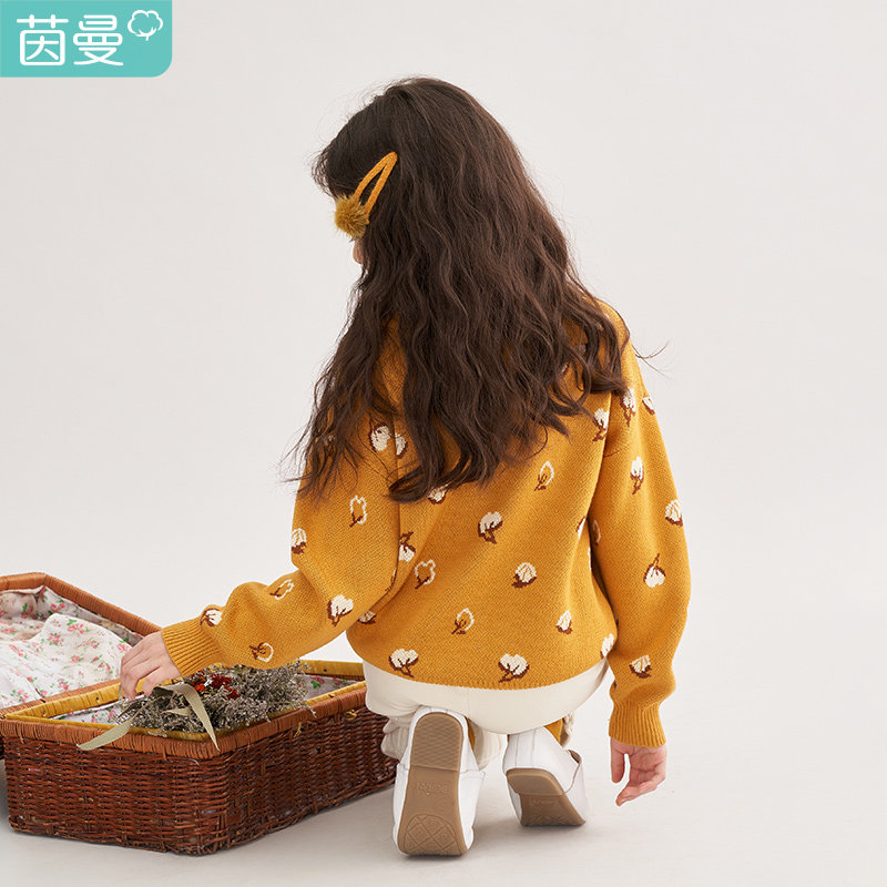 茵曼童装女童套头2020秋季新款毛衣 茵曼致汇毛衣/针织衫