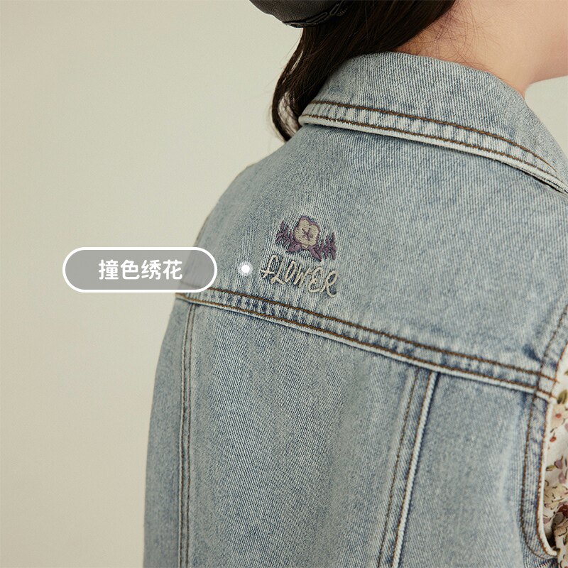 茵曼童装牛仔2021秋季新款棉质马甲 茵曼致汇普通外套