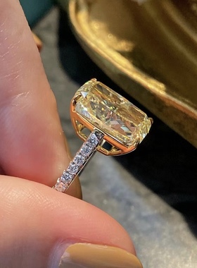 珠宝真金黄钻克拉四爪戒托