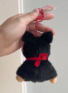 可爱围巾小狗毛绒挂件公仔玩偶情侣包包挂饰品男生书包钥匙扣礼物