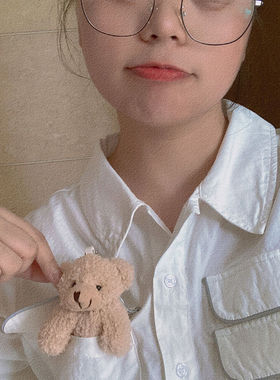 ins少女心可爱腮红小熊公仔书包胸针挂件 洛丽塔lolita服饰配小物