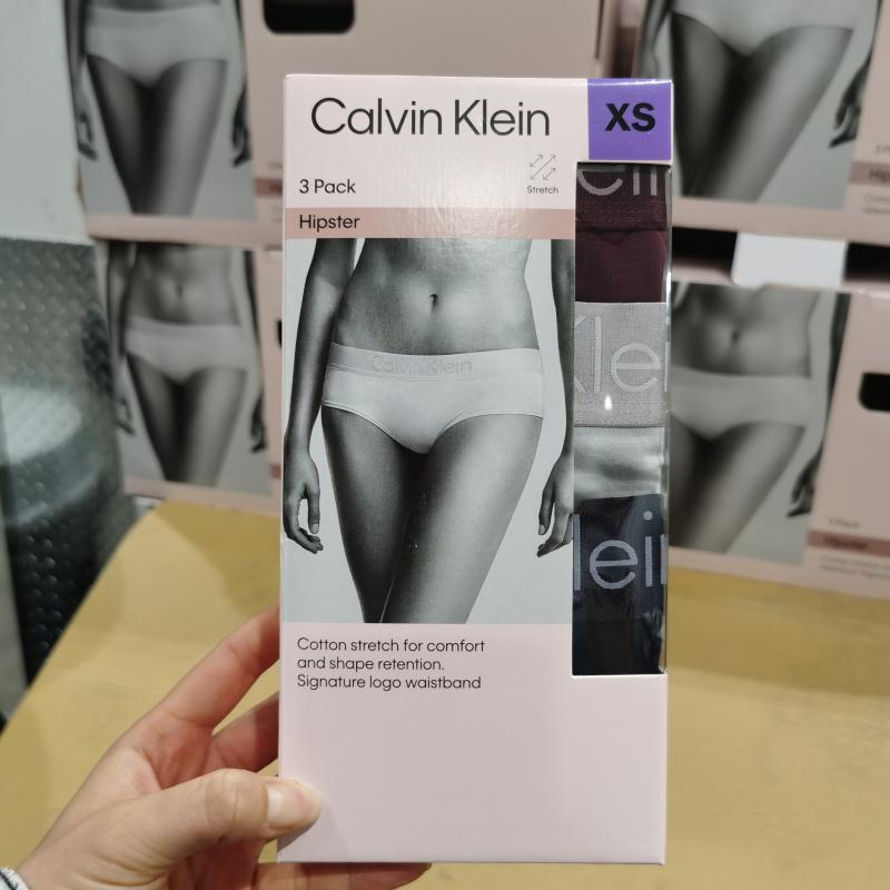 Calvin Klein CK内裤女纯棉低腰女士三角裤透气性感短裤costco购-图1