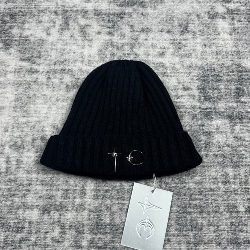 Thug Club 25fw 星月针织毛线冷帽 金属logo帽子保暖套头帽韩国 - 图1