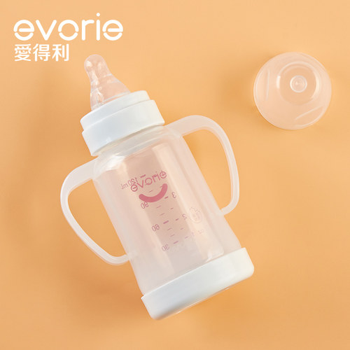 爱得利奶瓶新生婴儿儿0-6-12个月初生宝宝小号正品防胀气玻璃奶瓶 - 图2