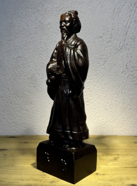 越南沉香木雕刻神医华佗摆件中医诊所装饰品家居饰品实木工艺品木