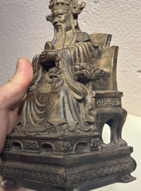 越南沉香木雕龙王五爷佛像