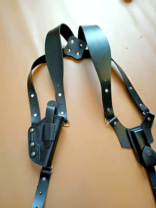 92/64/77/格洛克腋下皮枪套x型双肩背式隐藏式枪套007腋下快拔套