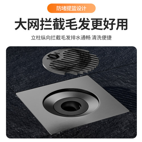 地漏防臭器不锈钢过滤网防堵防小飞虫家用防返味神器封口贴封闭盖 - 图2