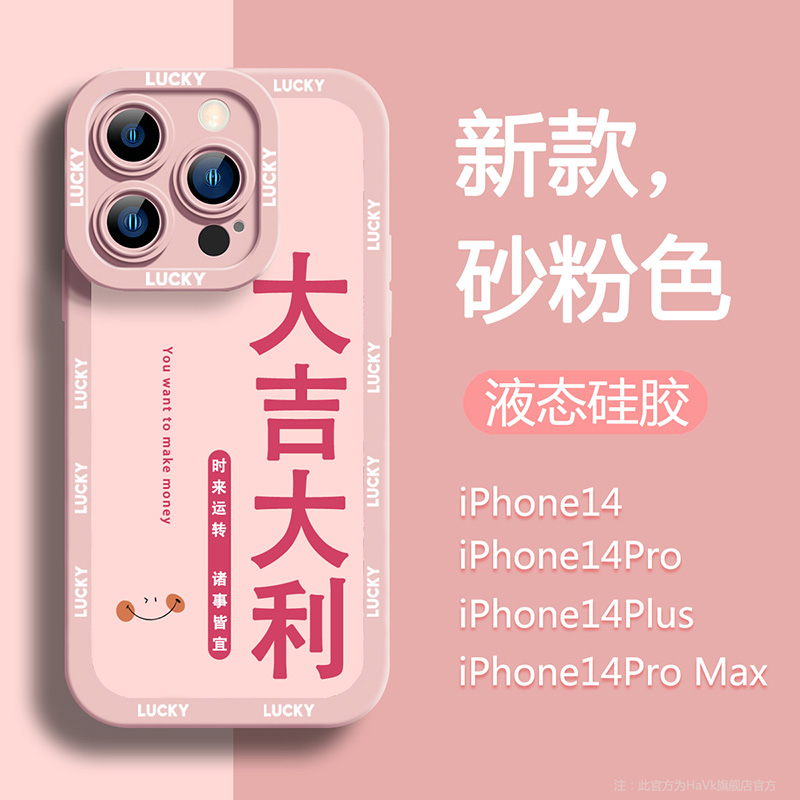 问题不大适用苹果13手机壳iPhone15promax情侣ip14新款文字12mini液态硅胶11小众xr高级感7女男8软xs保护套x - 图1