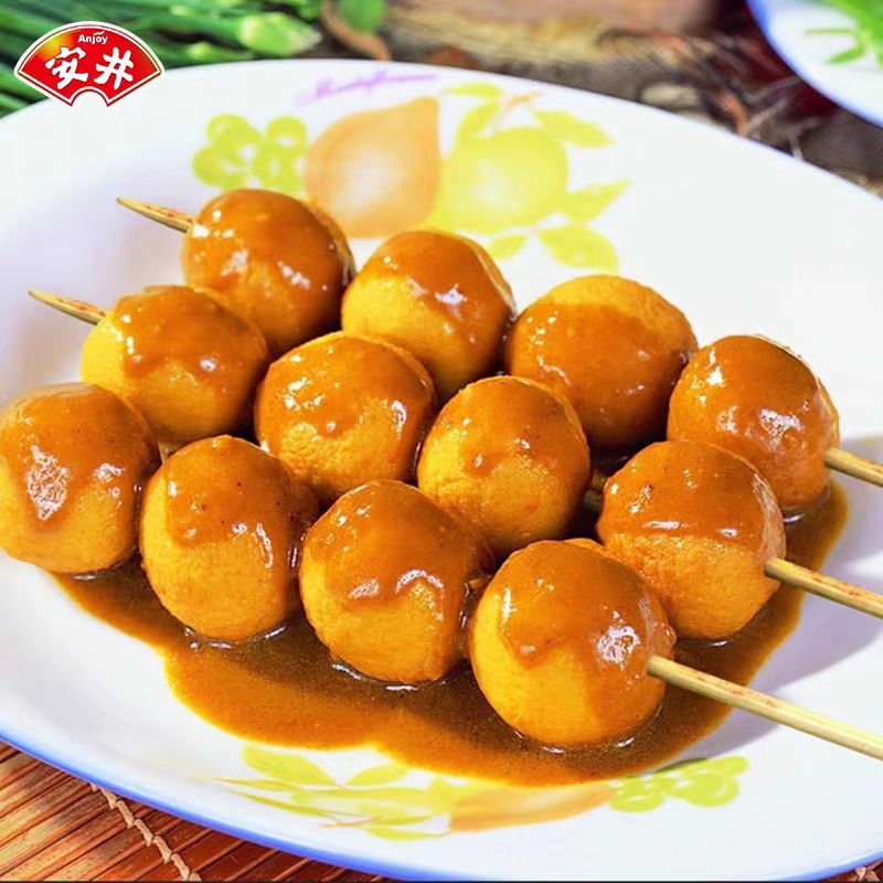 Anjing spicy fish fruit 2.5kg/bag big bag fish balls Oden spicy hot skewers barbecue quick-frozen hot pot balls