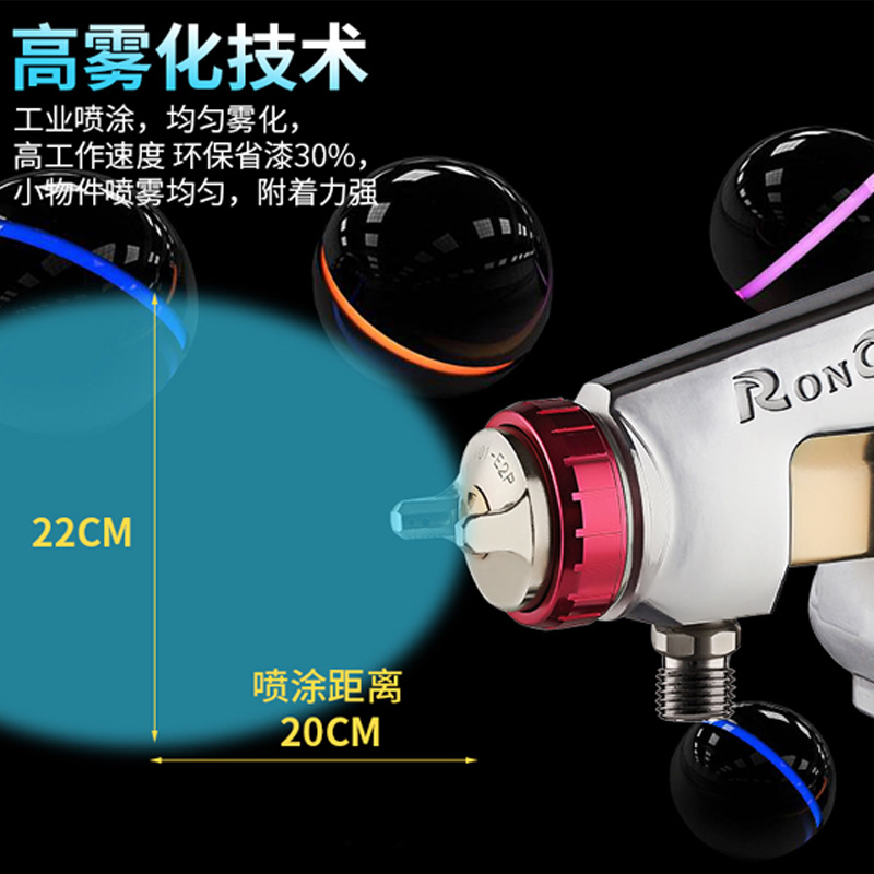 荣陈高雾化WA-101流水线自动喷头往复式喷枪200大口径油漆喷漆枪