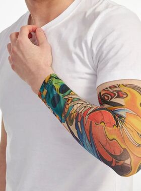 Men Women Summer UV Protection Cooling Arm Sleeves Flower Ta