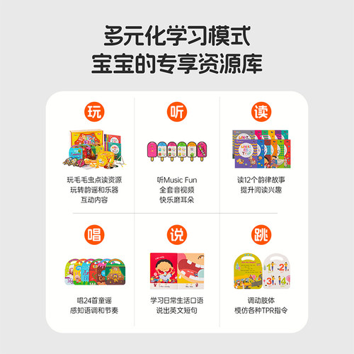 【弯弯推荐】小彼恩点读书 彩虹兔Music Fun小小演奏家18册+地理启蒙套装 毛毛虫点读笔配套书 下单享赠 - 图3