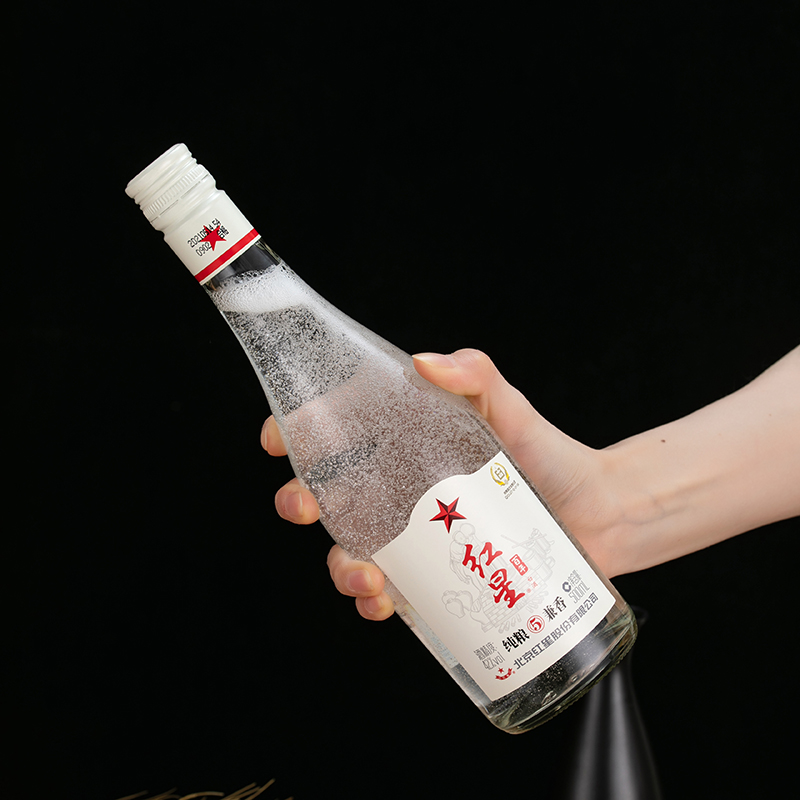 北京红星二锅头纯粮5兼香42度纯粮食固态发酵白酒整箱500ml*12瓶 - 图0