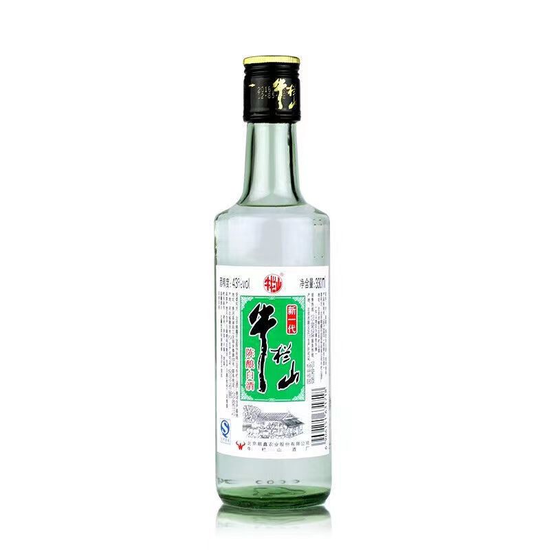 北京牛栏山二锅头新一代陈酿43度黑盖浓香风格白酒整箱330ml*20瓶-图2