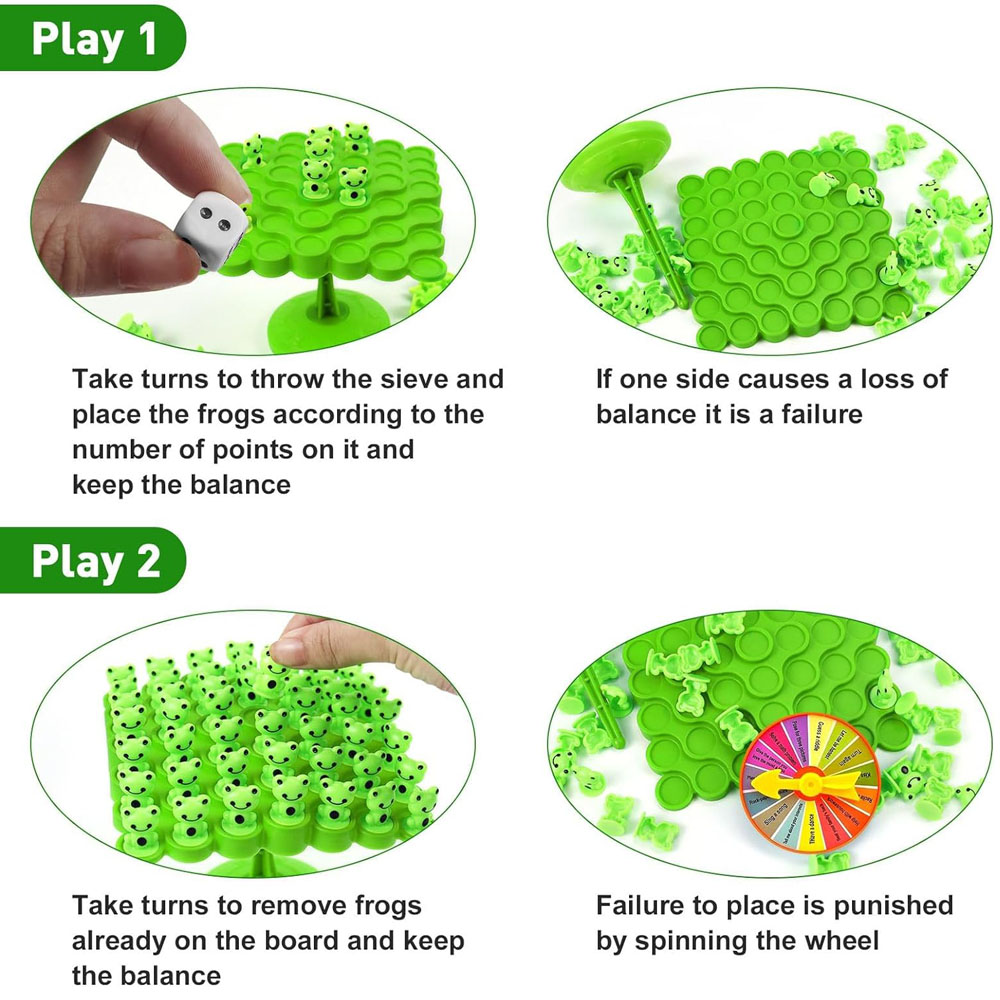 Frog Balance Board Game Two-Player Balanced Tree Desktop toy - 图1