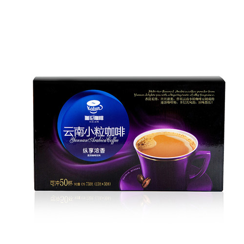 后谷伽伦三合一速溶咖啡50条*15g特浓香3合1 云南小粒咖啡 - 图3