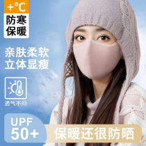 Winter warm mask female high face value autumn winter 2023 new mask winter windproof and cold cotton solid breathable