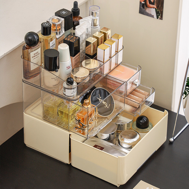 化妆品收纳盒桌面高级感梳妆台护肤品置物架亚克力口红香水化妆箱,淘宝优惠券,粉丝福利购,淘宝优惠卷