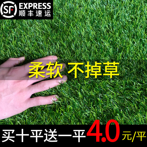 仿真绿色草坪地毯假草户外室内院子墙面幼儿园人工造塑料草皮阳台 - 图0