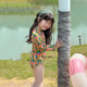 Girls swimsuit one-piece swimsuit long sleeve sun protection quick dry