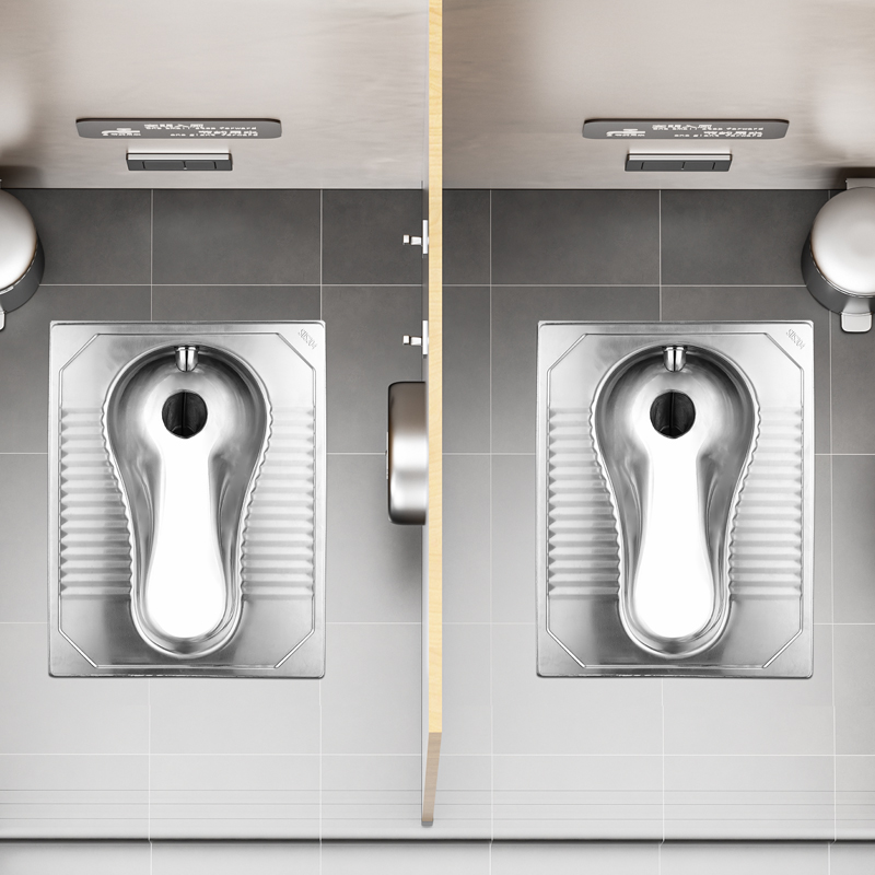 芬驰 304不锈钢蹲便器家用公共厕所大便池监狱羁押室蹲坑式防臭 - 图1