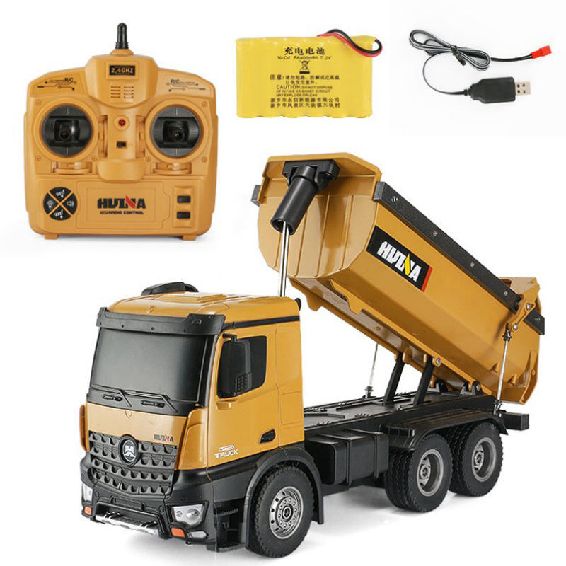 excavator all-alloy dump truck remote-controlled truck toy - 图0