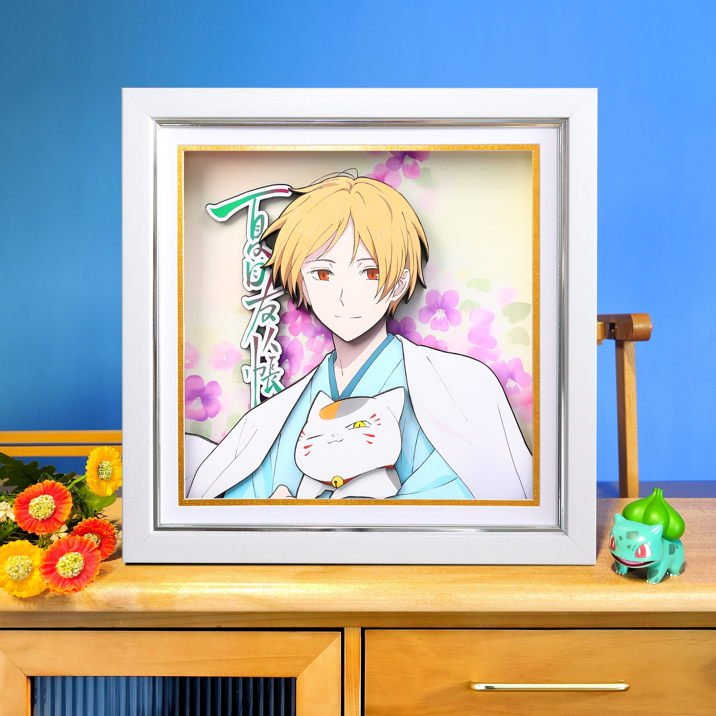 夏目友人帐全家福纸艺立体画卡通动漫手工艺术画生日礼物摆件手办