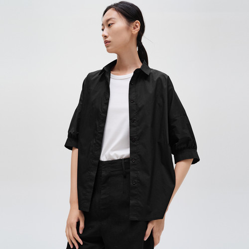 indicia标记商场同款女装夏款衬衣上衣蝙蝠袖短袖F2C4CS412N - 图0