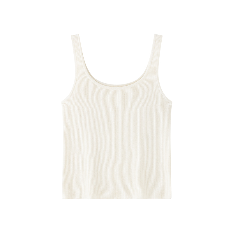 indicia纯色背心打底吊带白色上衣舒适内衣2023夏季新款标记女装-图3