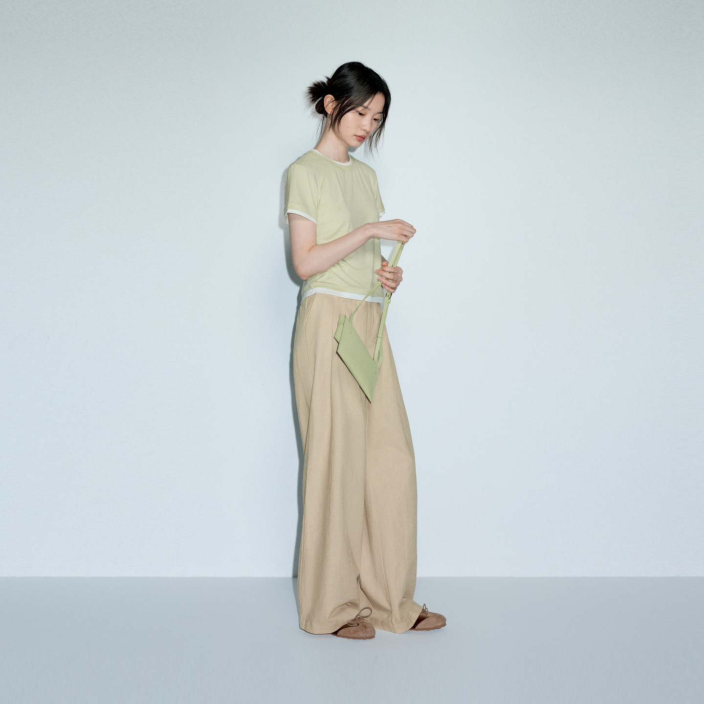 indicia标记商场同款2026夏季新款女装棉亚麻休闲裤子L2B6KZ120F
