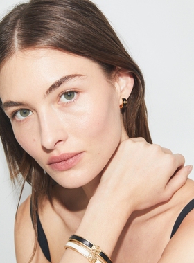 【礼物】TORY BURCH 汤丽柏琦 经典系列 珐琅手镯 176492