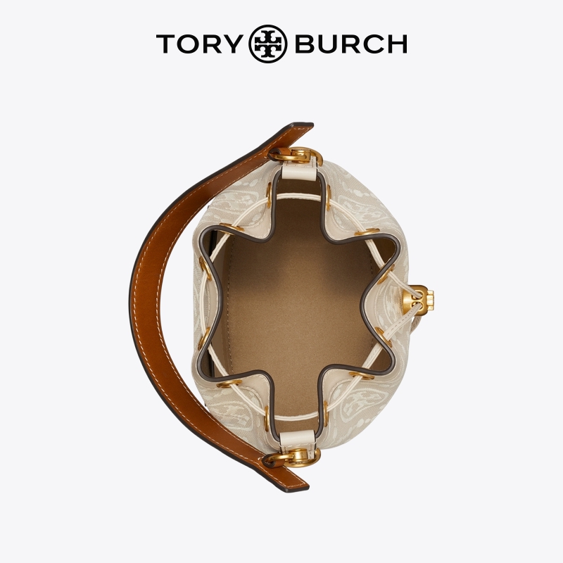 TORY BURCH汤丽柏琦T MONOGRAM中号水桶包150492-图3