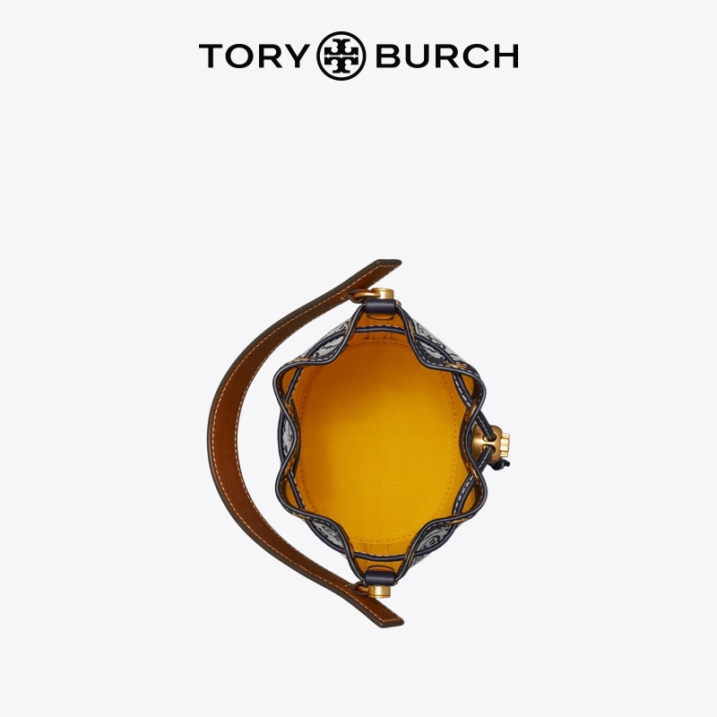 TORY BURCH汤丽柏琦T MONOGRAM迷你提花水桶包toryburch 80534 - 图3