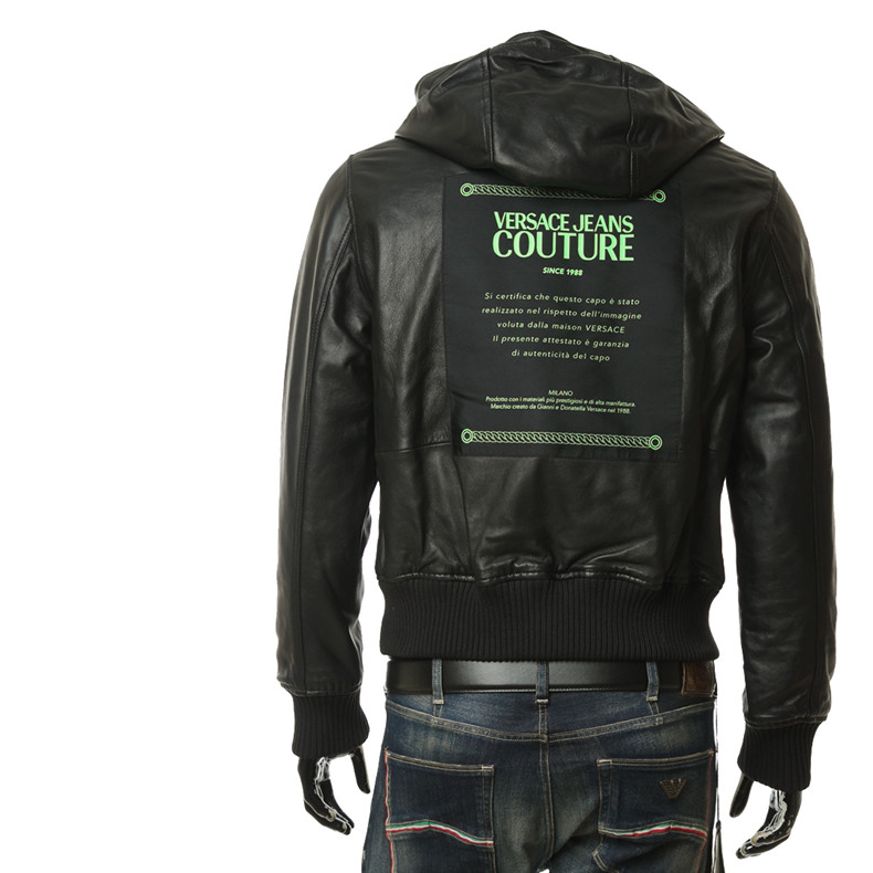 versace /范思哲vj休闲男士皮夹克 叁仟良品海外夹克