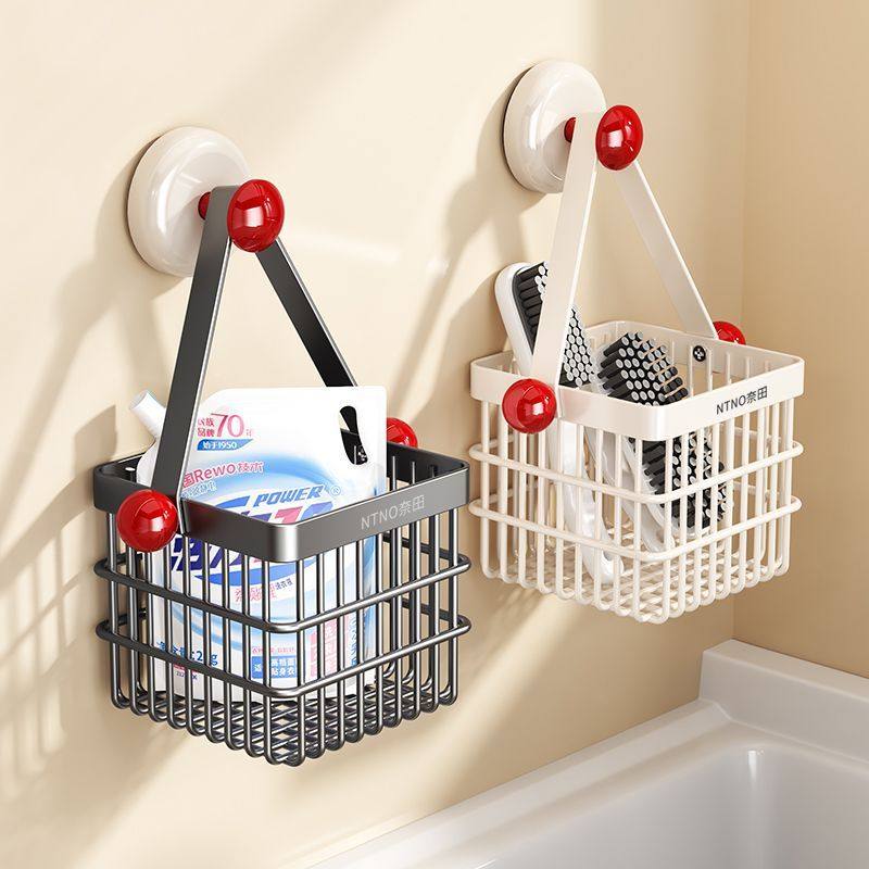 奈田废弃洗脸巾收纳盒壁挂式洗手台化妆品收纳架免打孔卫浴置物架,淘宝优惠券,粉丝福利购,淘宝优惠卷