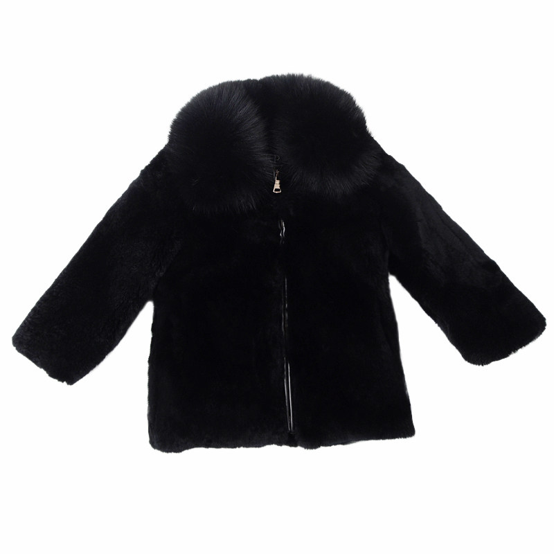 儿童皮草外套男童真兔毛皮毛一体整皮狐狸毛领中长款大衣皮草童装,淘宝优惠券,粉丝福利购,淘宝优惠卷