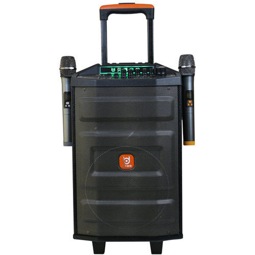 贝德超群15寸户外广场舞大功率K歌音响无线话筒蓝牙便携拉杆音箱 - 图3