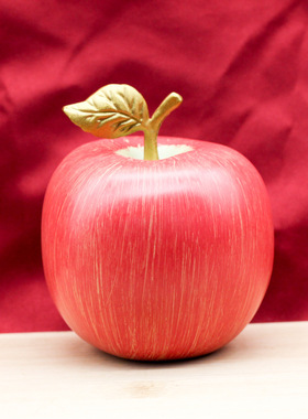 热卖纯黄铜苹果摆件创意铜苹果平平安安家居客厅桌面装饰工艺品礼