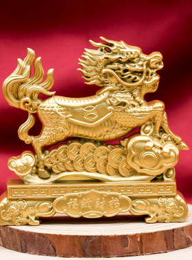 新款办公家居摆件如意麒麟摆件开业礼品玄关摆件源头厂家批发代发