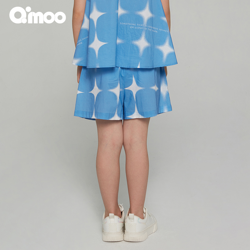 Qimoo淇木24夏季新款童装女童宽松可爱图案短裤QCL2KC302C