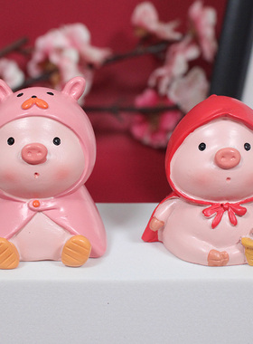 创意小猪摆件三星堆面具可爱办公室桌面生日礼物装饰送女朋友礼物