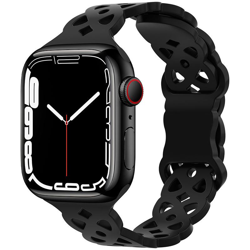 适用iwatch表带硅胶se苹果手表表带applewatch9表带ultra2代8/7/6/5运动s9创意45mm41/44/40男女生新款s8创意-图0