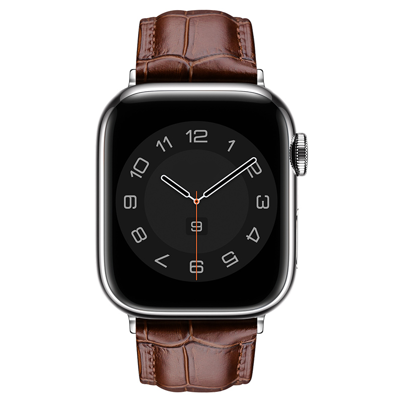 适用iwatch表带s9真皮applewatch8表带ultra2苹果手表se表带9代8/7/6/5/4创意45mm44/41男女40蝴蝶扣s7个性s8 - 图0