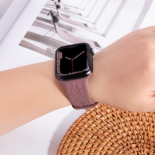 适用iwatch表带硅胶s10苹果手表表带applewatch11表带ultra3表带se星光8代7/6新款s9运动45mm41创意s8男女s11 - 图3