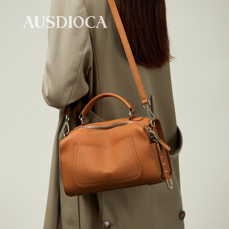 真皮包包女2025新款时尚高级感波士顿包通勤女包手提包女士斜挎包,淘宝优惠券,粉丝福利购,淘宝优惠卷