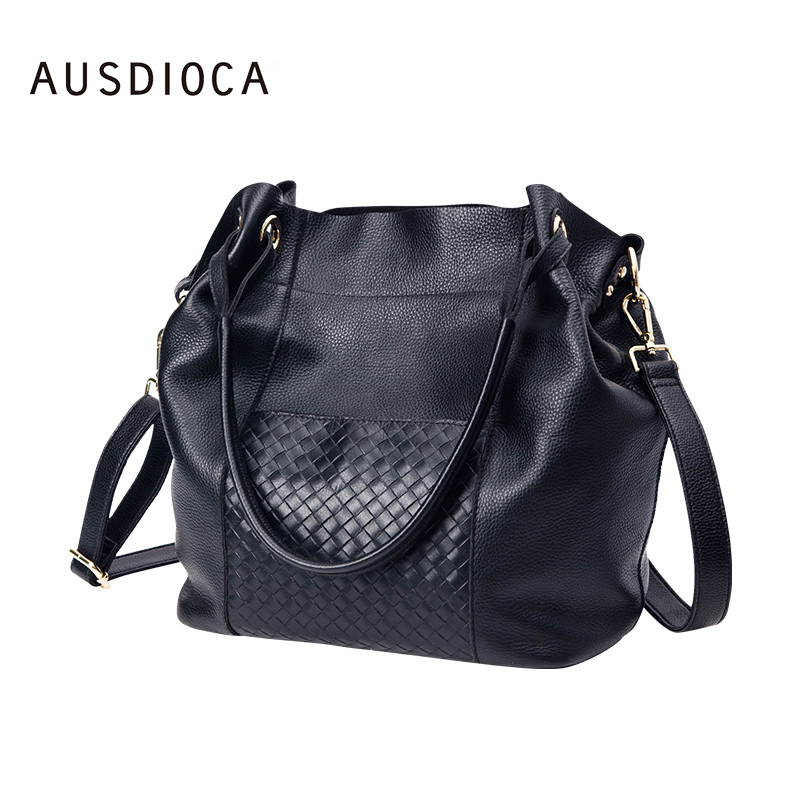 女包大容量托特包软皮水桶包女2025新款时尚单肩斜挎包真皮手提包 - 图0