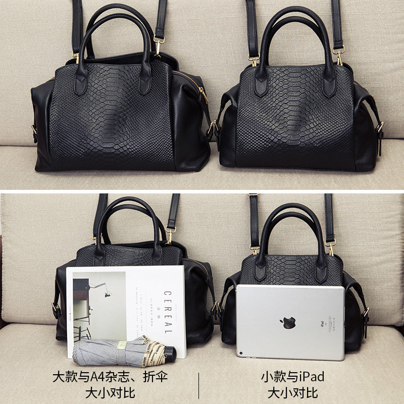 澳迪佳女2020新款潮真皮波士顿包 澳迪佳女士包袋